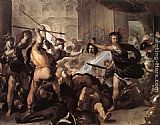 Luca Giordano Canvas Paintings - Perseus Fighting Phineus and his Companions